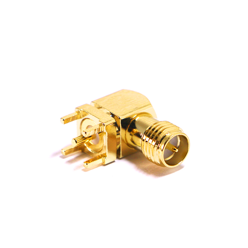 SMA-KWE901 Male Head Right Angle (90 Degrees) - External Screw Type