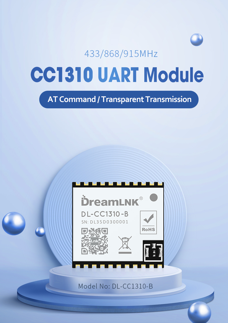 433Mhz Wireless Transparent SoC Transceiver Module TI CC1310 Chip
