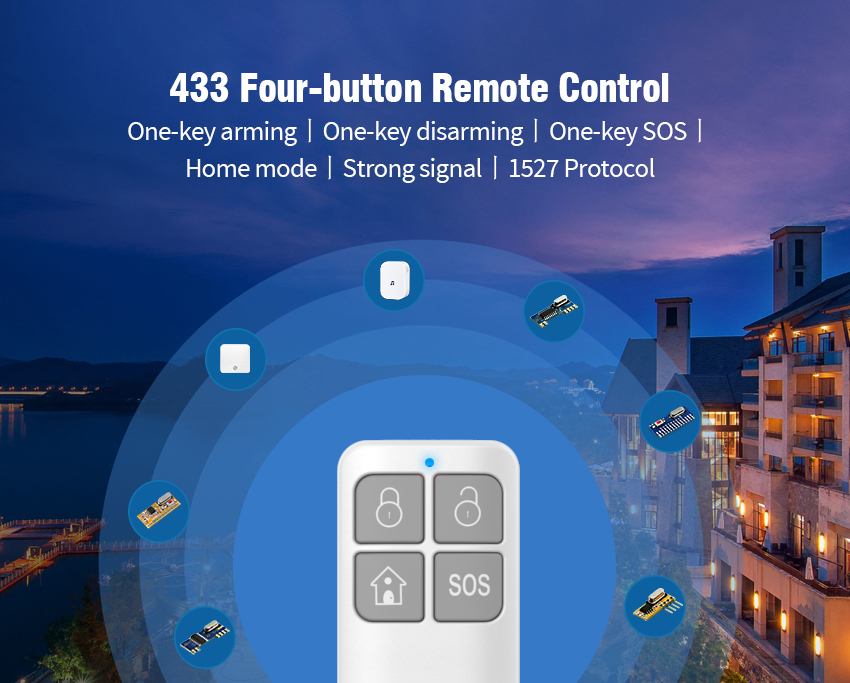 4-Keys Learning Code Remote Control with MCU Inside