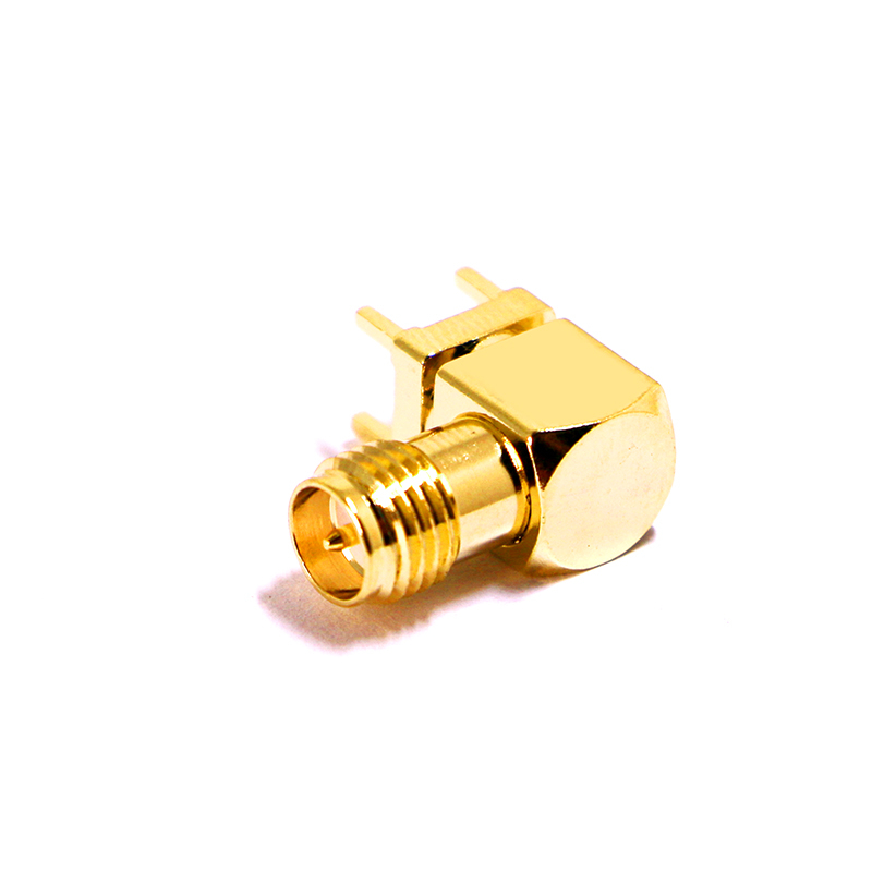 SMA-KWE901 Male Head Right Angle (90 Degrees) - External Screw Type